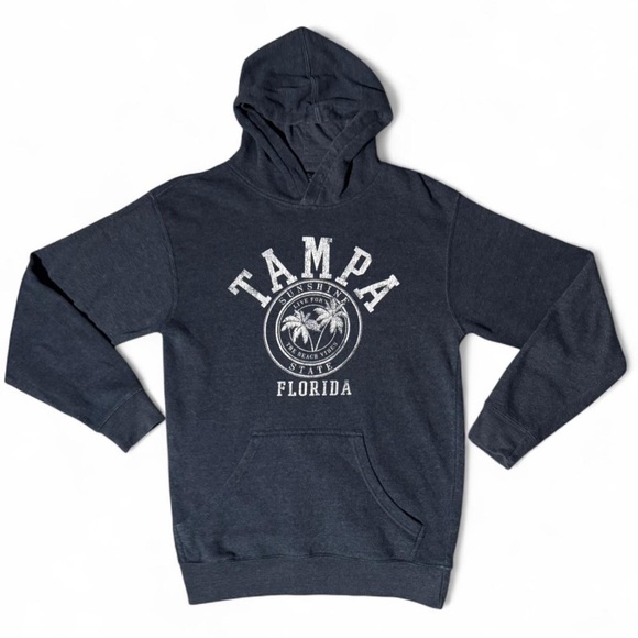 Tampa Florida Navy Blue Sweatshirt Hoodie - Picture 3 of 7